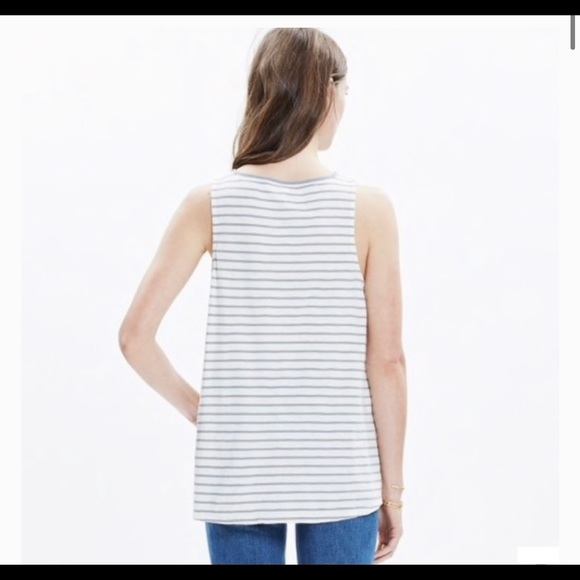Madewell Forward-Seam Tank Top in Stripe - Picture 2 of 5